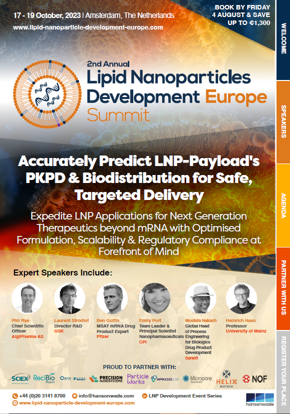 2nd Lipid Nanoparticle Development Summit Europe - Full Event Guide